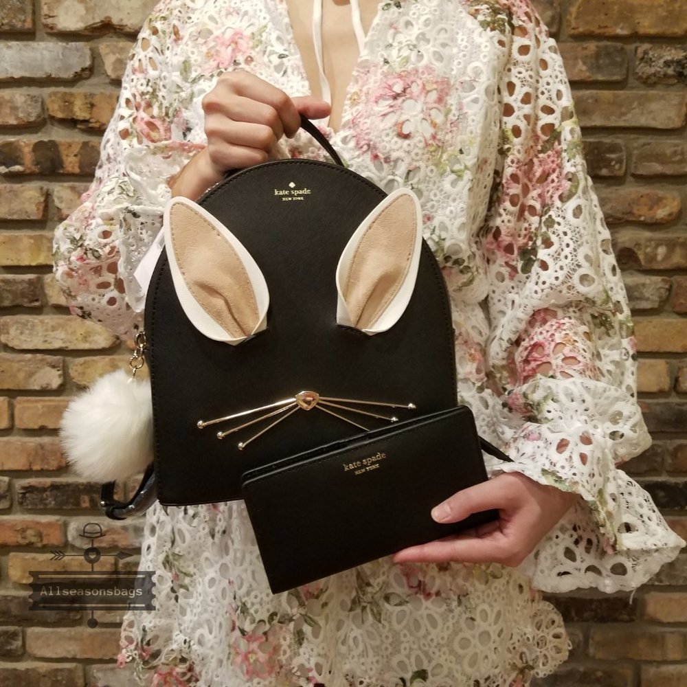 Kate spade sammi rabbit BACKPACK and bifold wallet - Picture 2 of 15